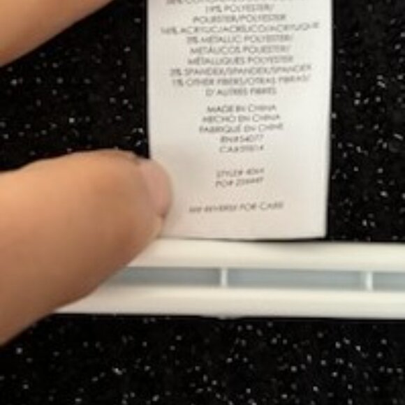 Cabi Black Rib Knit Sparkly Oversized poncho XS/S - Picture 4 of 9